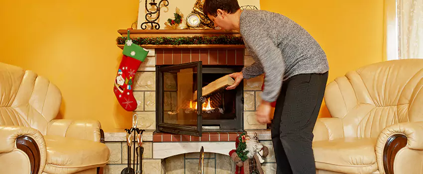 Rusted Metal Fireplace Restoration in Long Beach, Mississippi